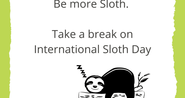 Want to be more creative? Take a break on International Sloth Day